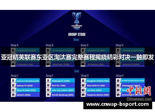 亚冠精英联赛东亚区淘汰赛完整赛程揭晓精彩对决一触即发